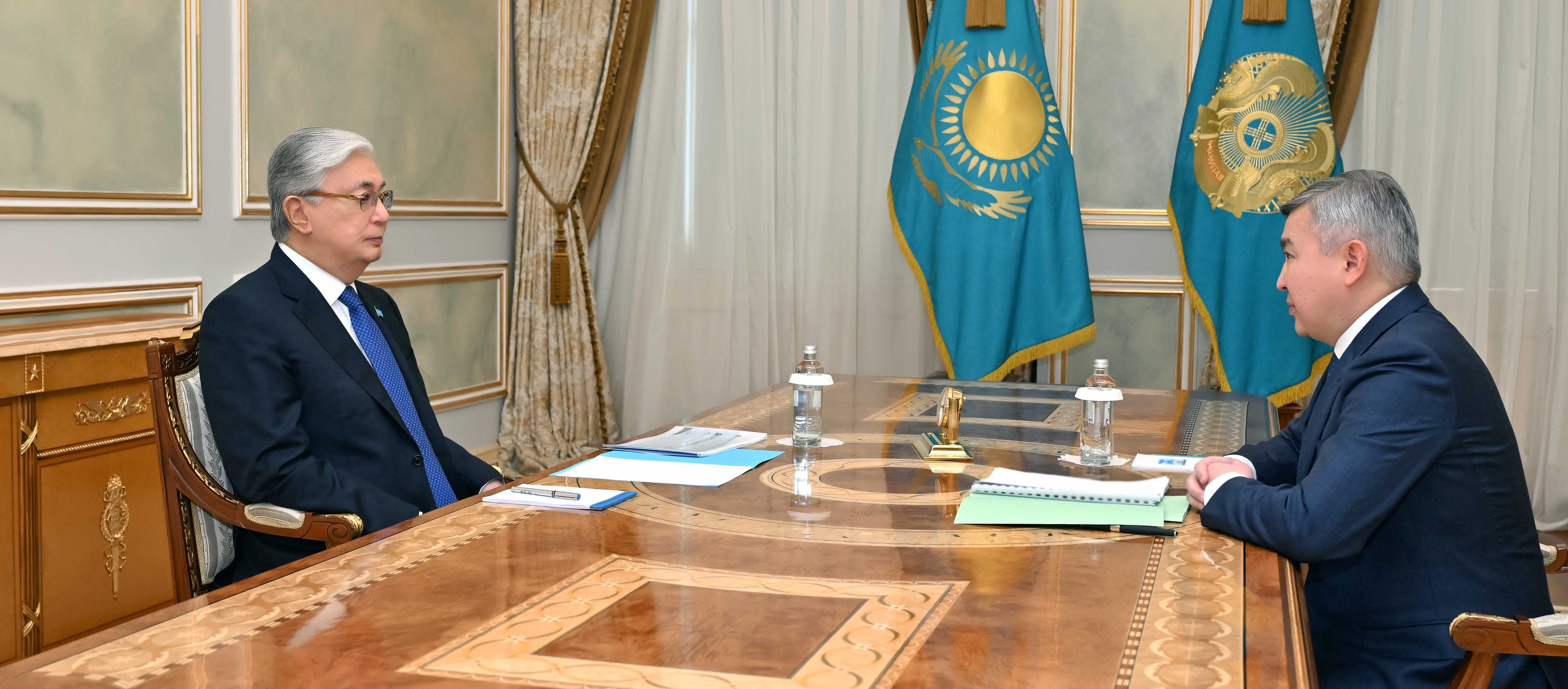Глава государства принял председателя правления АО «НУХ «Байтерек» Нурлана Байбазарова